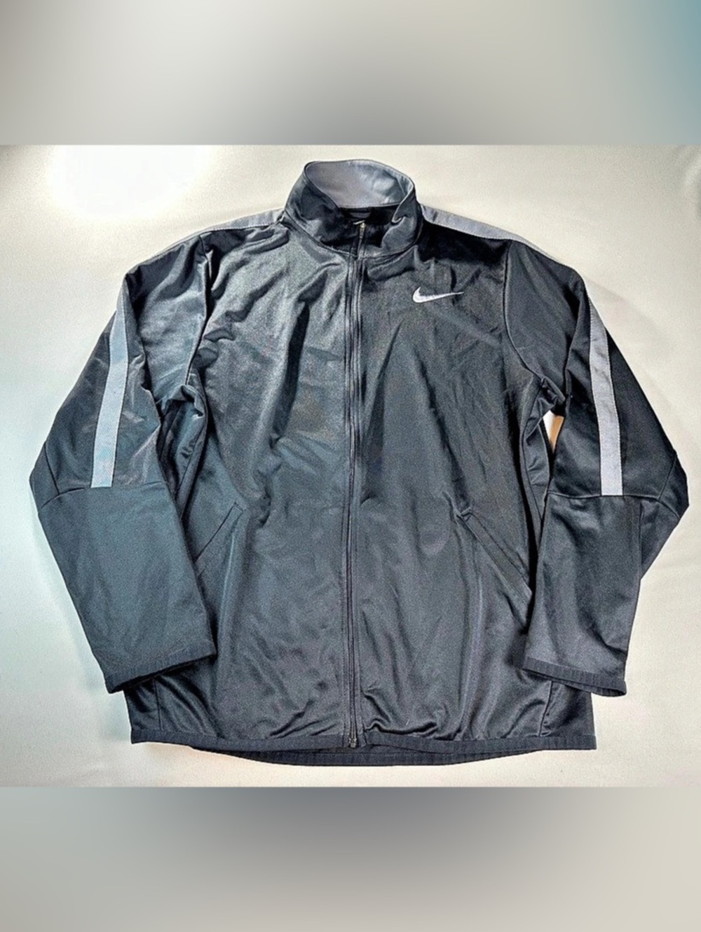 Nike Therma-FIT Full Zip Fitness Jacket Men's Large Black Mock Neck